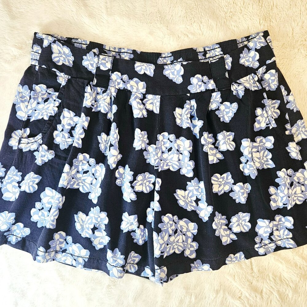 Ann Taylor Loft Women's Summer Flared Mini Shorts Skirt Floral Print Size M